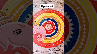 Diy ganpati lippan art#shorts #viralvideo#youtubeshorts