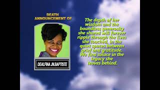 Dealfina Jn.Baptiste ~ Short Obituary