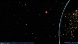simulation of Solar Eclipse from space