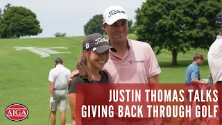 PGA TOUR winner Justin Thomas shares why he gives back with the AJGA
