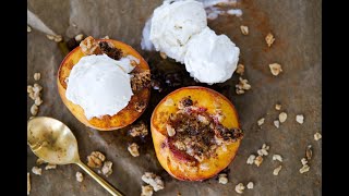 Dessert Recipe: SIMPLE \u0026 DELICIOUS Baked Peaches by Everyday Gourmet with Blakely