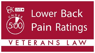 VA Disability Rating for Lower Back Pain