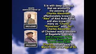 Charles Alexander ~ Short Obituary