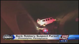 WATCH: Bank robbery suspect leads police on wild chase