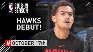 Trae Young Official NBA Debut Full Highlights Hawks vs Knicks 2018.10.17 - 14 Pts, 6 Reb