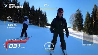 Skifahren Oberjoch Bad Hindelanng Piste Piste 9 2024 mit der Insta360x2 \