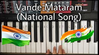 Vande Mataram easy piano tutorial | National Song of India
