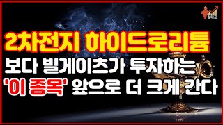 [주식]하이드로리튬 보다 빌게이츠가 투자한 '이 종목' 앞으로 더 크게 갑니다(2차전지,2차전지관련주,2차전지수혜주,금양,엘앤에프,에코프로비엠,LG에너지솔루션,웰크론한텍,인디에프)