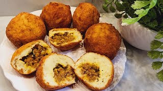 Cuban Stuffed Potato Balls / Papas Rellenas / Just like Porto's