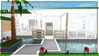 Tropical No Gamepass House 47k Bloxburg Speedbuild