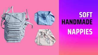 Handmade nappy/langot for newborn baby|DIY handmade diaper|cutting and stitching 👶#babydiapers#nappy