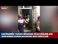 sakinlərin yanan binadan xilas edilmə anı baku tv