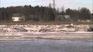 Tulvavideo 2011 Jäät lähtee liikkeelle. Kyrönjoki