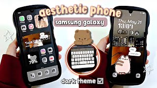 customize my samsung galaxy a17 with me 🐨✨️ one ui 8 🩶 dark theme