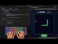 🐍 Modern Snake Game (HTML, CSS, JavaScript) - Asmr Programming - No talking