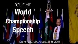 Toastmasters World Championship of Public Speaking, Best Speeches Darren's Winning Speech