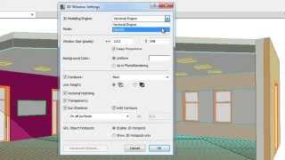 3D Window Settings in ARCHICAD