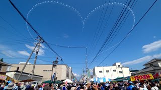 東松島夏まつり2019ブルーインパルス展示飛行(2機体制展示)［4K］