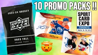 2023 Upper Deck Toronto Sports Card Fall Expo Hockey Promo Packs Opening !!