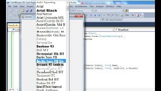 Bind all Fonts by Name with their Font Style to the ComboBox using VB.NET