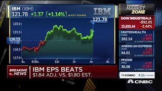 IBM beats earnings per share $1.84 adj vs. $1.80 estimated