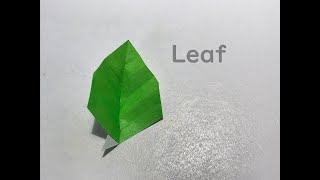 【折り紙・origami】葉っぱ　Leaf