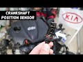 KIA OPTIMA CRANKSHAFT POSITION SENSOR REPLACEMENT LOCATION REMOVAL