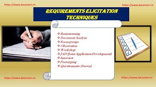 Requirements Elicitation Techniques | bacareers |