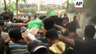 Funeral held for Palestinian militant killed in Israeli airstrike