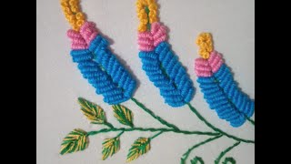 Amazing hand embroidery using Bullion and French knot stitch || EASY HAND EMBROIDERY AND ART