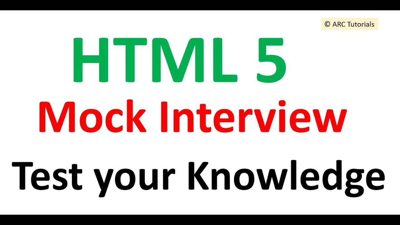 HTML5 Interview Questions And Answers | HTML Interview Questions | Mock ...