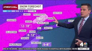 NEW SNOW MAP shifts forecast 24 hours before storm impact | NBC New York
