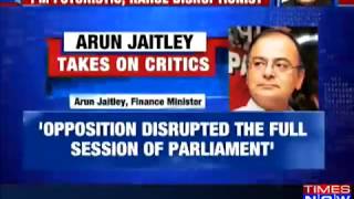 PM Modi thinks of future, Rahul Gandhi thinks of disrupting Parliament: Jaitley on note ban