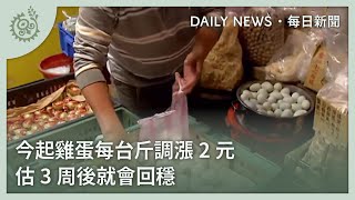 今起雞蛋每台斤調漲2元 估3周後就會回穩｜每日熱點新聞｜原住民族電視台