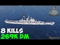 World of WarShips | Des Moines | 8 KILLS | 269K Damage - Replay Gameplay 4K 60 fps