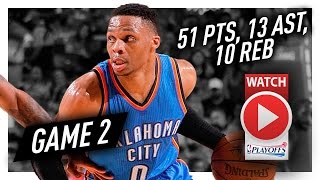 Russell Westbrook Game 2 Triple-Double Highlights vs Rockets 2017 Playoffs - 51