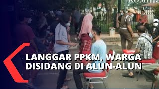 Warga Tak Pakai Masker Hingga Bekerumun Disidang di Alun-alun Kota Serang