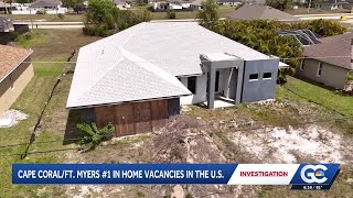 Vacant homes line the streets in some Cape Coral neighborhoods