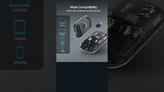 Portronics Toad 5 Transparent Bluetooth Mouse with 2.4 GHz \u0026 BT 5.3 Dual Wireless, Rechargeable,RGB