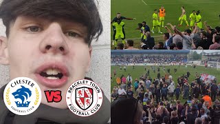 FANS STORM THE PITCH, PYROS, PURE LIMBS, RECORD ATTENDANCE + MORE | Chester vs Brackley