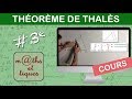 LE COURS : Théorème de Thalès - Troisième