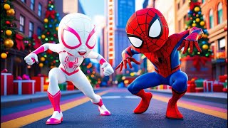 Christmas Action with Spider-Man and Spider-Gwen! | Marvel's Spidey and his Amazing Friends