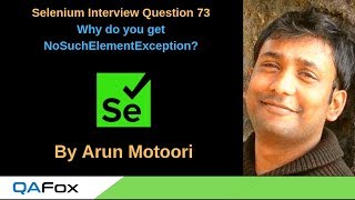 Selenium Interview Question 73 - Why do you get NoSuchElementException?
