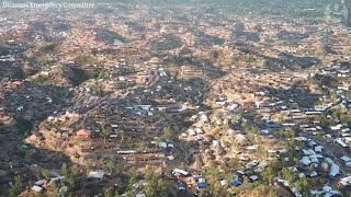 रोहिंग्या संकट: ड्रोन फुटेज से बांग्लादेश में शरणार्थी शिविर के पैमाने का पता चलता है