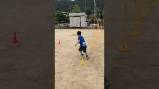 アジリティトレーニング ポールスラローム③ 小学3年生