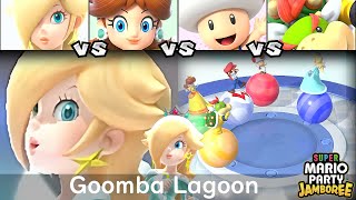 Super Mario Party Jamboree Rosalina vs Daisy vs Toad vs Bowser Jr in Goomba Lagoon