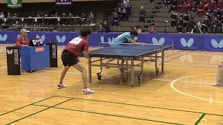 坪井 勇磨（筑波大学）vs緒方 遼太郎（早稲田大学）2017全日本大学総合卓球選手権大会・個人の部 5回戦 |Rallys（ラリーズ）