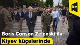 Boris Conson Zelenski ilə Kiyev küçələrində