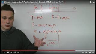 🔍 Mastering Acceleration \u0026 Tension: Unraveling Connected Block Systems 📏🔗