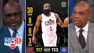 Inside the NBA | "This was flashback James Harden today" - Shaq on Cavs beat Pistons in Game 5 OT